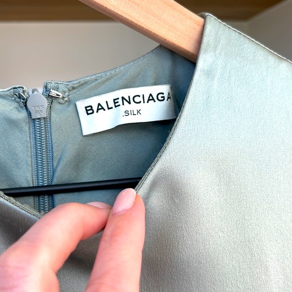 Balenciaga Asymmetric 100% Silk Dress - Picture 5 of 7